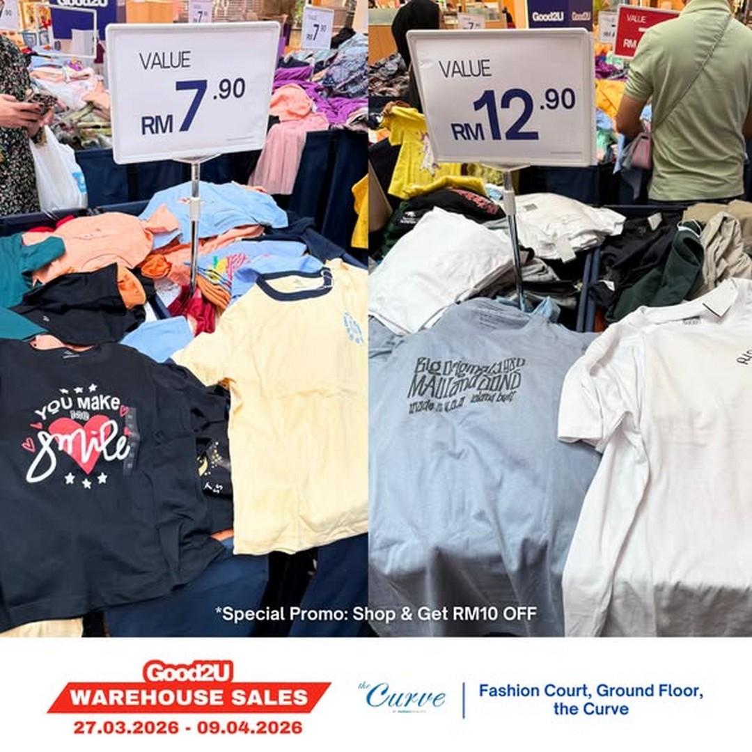 Good2U-Warehouse-Sale-at-The-Curve-Shopping-Mall-1-1 27 March-9 April 2026: Good2U: Warehouse Sale at The Curve Shopping Mall, Mutiara Damansara