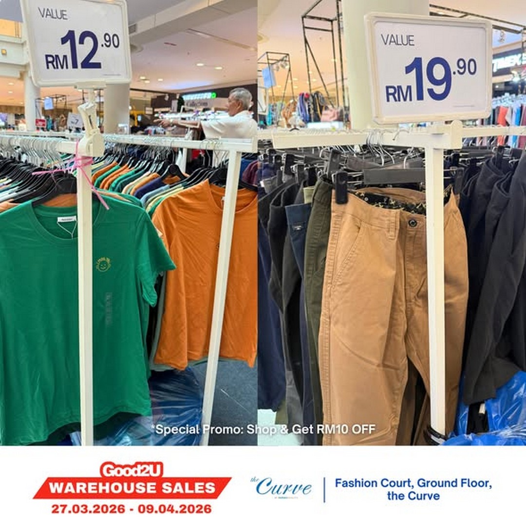 Good2U-Warehouse-Sale-at-The-Curve-Shopping-Mall-2-1 27 March-9 April 2026: Good2U: Warehouse Sale at The Curve Shopping Mall, Mutiara Damansara