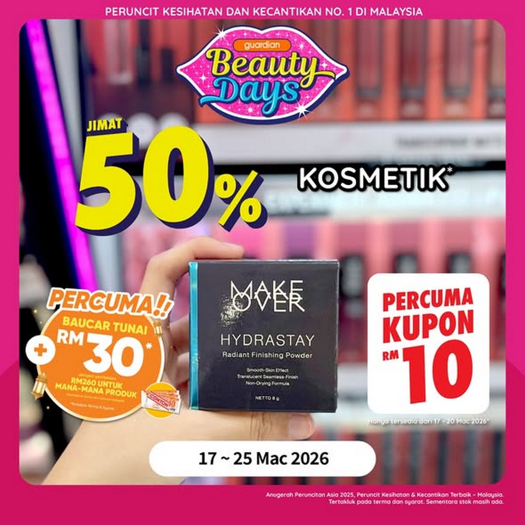 Guardian-Malaysia-Raya-Sale-Promotion-1 17–25 March 2026: Guardian Malaysia Raya Sale Promotion – Save Up to 50% on Beauty, Skincare, Haircare and More Across Stores and Online