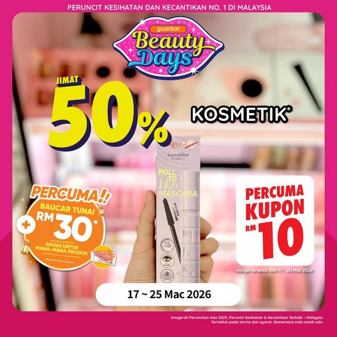 Guardian-Malaysia-Raya-Sale-Promotion-2 17–25 March 2026: Guardian Malaysia Raya Sale Promotion – Save Up to 50% on Beauty, Skincare, Haircare and More Across Stores and Online