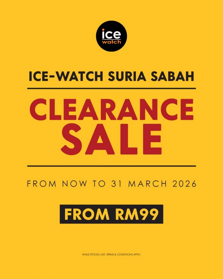 Ice-Watch-Suria-Sabah-Clearance-Sale Now till 31 March 2026: Ice-Watch Suria Sabah Clearance Sale, Stylish Watches Promotion from RM99 with Exclusive In-Store Deals