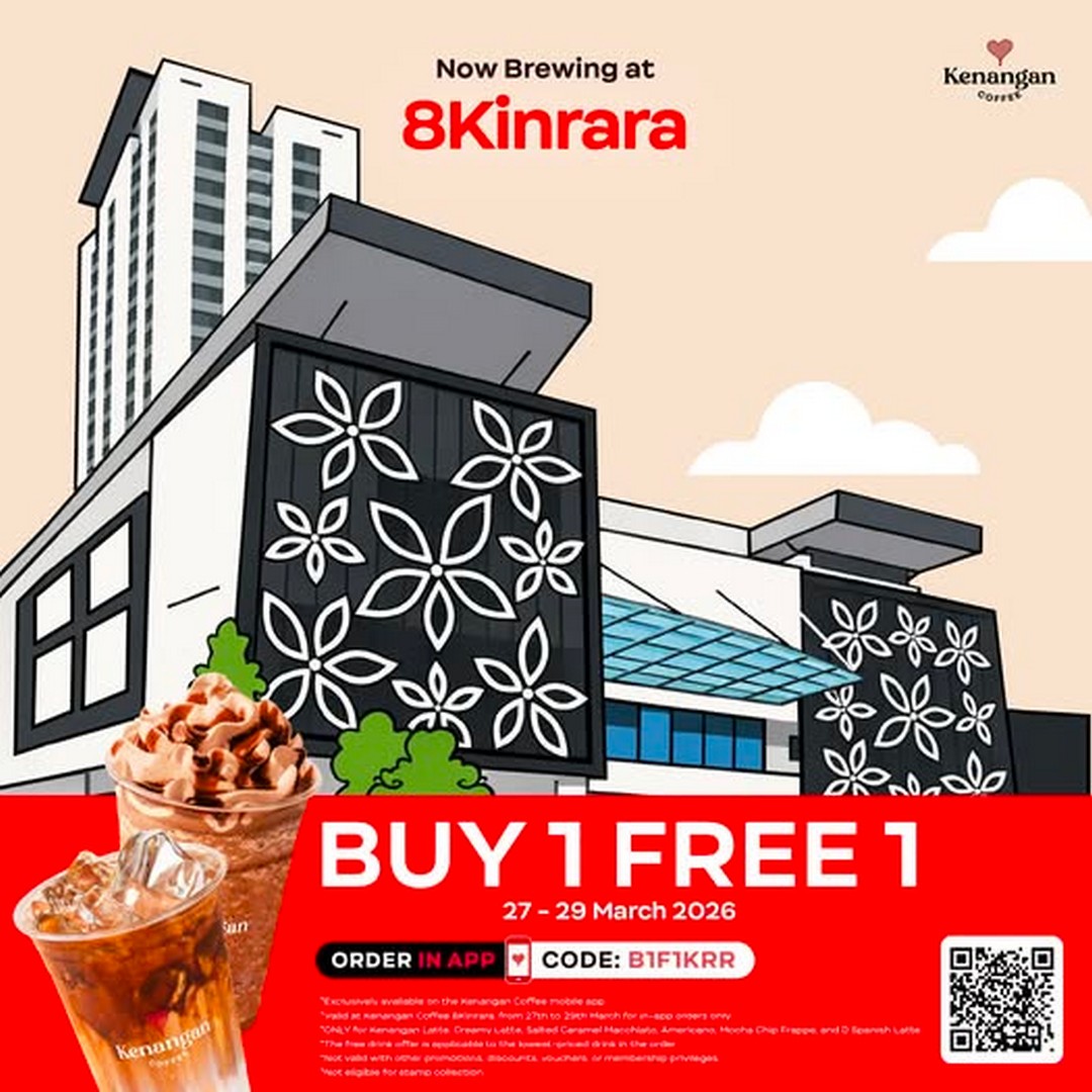 Kenangan-Coffee-Malaysia-8Kinrara-Grand-Opening-Buy-1-Free-1 27–29 March 2026: Kenangan Coffee Malaysia 8Kinrara Grand Opening Buy 1 Free 1 Coffee Promotion at Bandar Kinrara Puchong