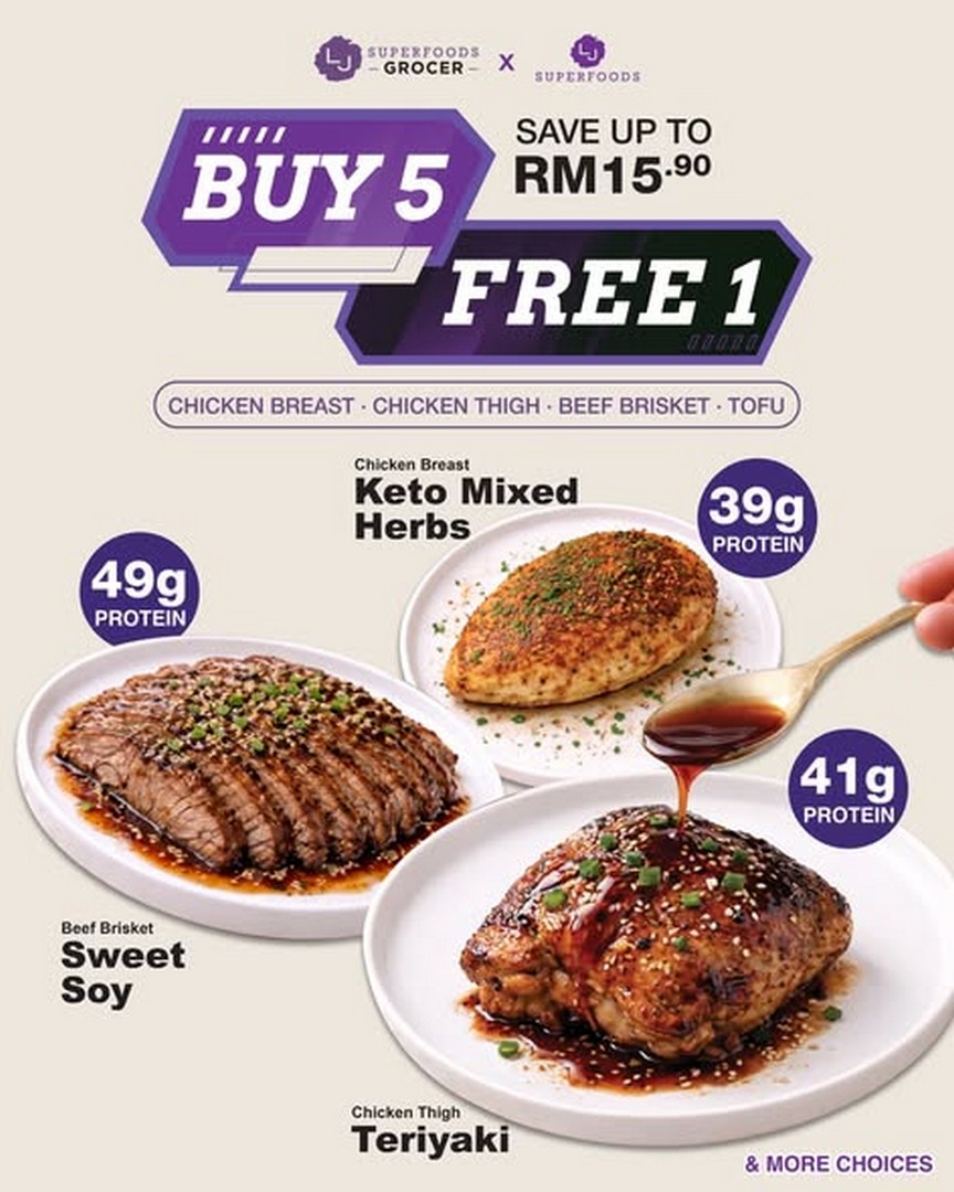 La-Juiceria-Superfoods-Protein-Range-Promotion-1 4 March 2026 onwards: La Juiceria Superfoods Protein Range Promotion – Buy 5 Free 1 Deal with FREE Cooler Bag
