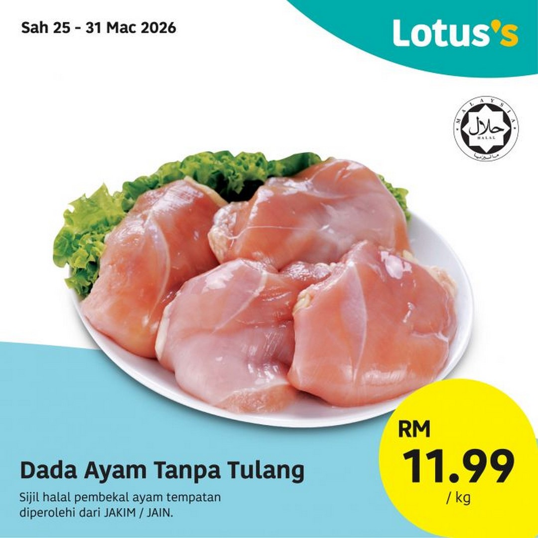 Lotuss-Weekly-Grocery-Deals-Promotion-2 25 March 2026 – 1 April 2026: Lotus’s Weekly Grocery Deals Promotion – Buy 1 Free 1 Seafood, Fresh Produce and Everyday Essentials Across Malaysia