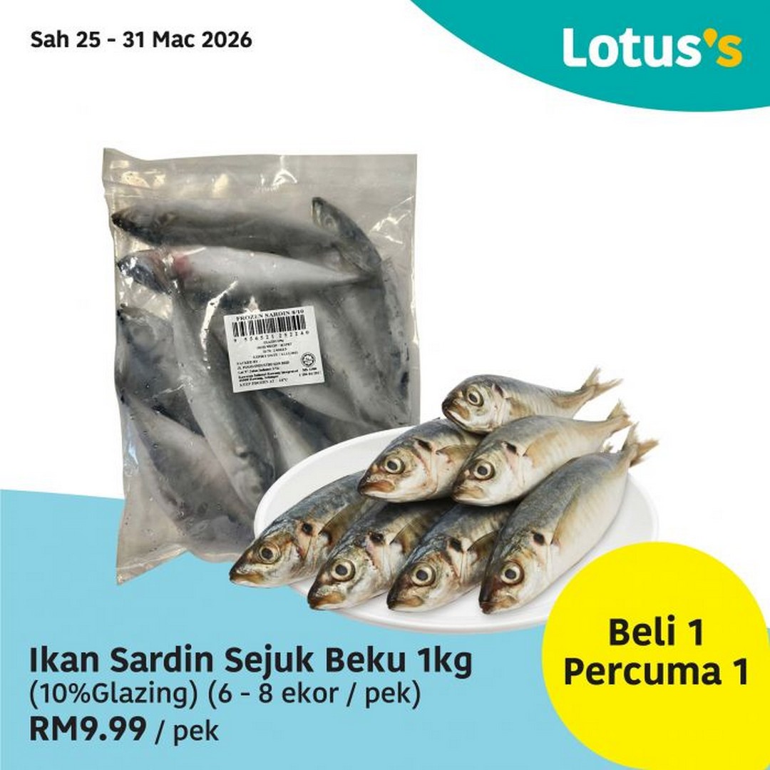 Lotuss-Weekly-Grocery-Deals-Promotion-3 25 March 2026 – 1 April 2026: Lotus’s Weekly Grocery Deals Promotion – Buy 1 Free 1 Seafood, Fresh Produce and Everyday Essentials Across Malaysia