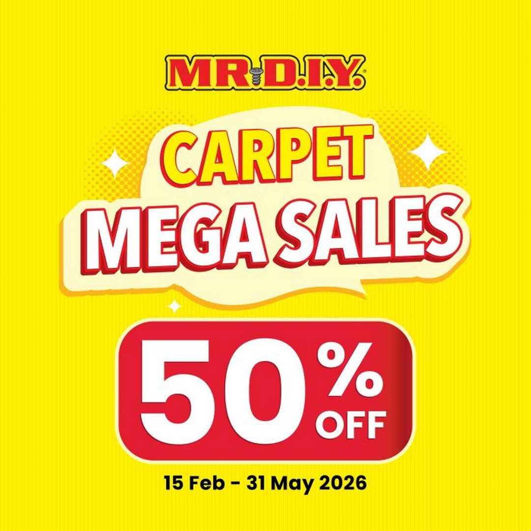 MR-DIY-Carpet-Mega-Sale-50-OFF 15 February-31 May 2026: MR DIY: Carpet Mega Sale 50% OFF: Home Essentials Promotion