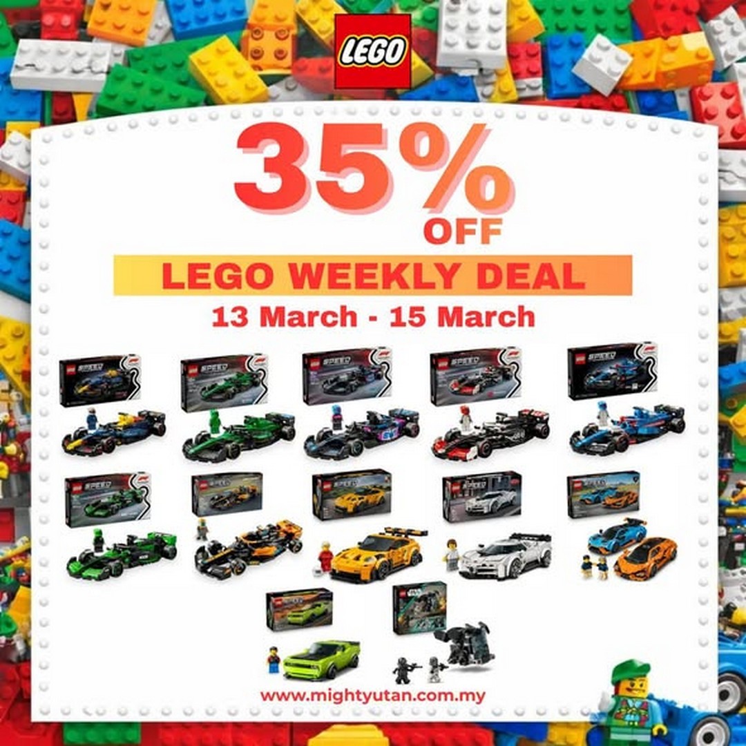 Mighty-Utan-LEGO-Weekly-Deal 13–15 March 2026: Mighty Utan LEGO Weekly Deal – Enjoy 35% Off Selected LEGO Sets Promotion (Limited Time In-Store & Online Offer)