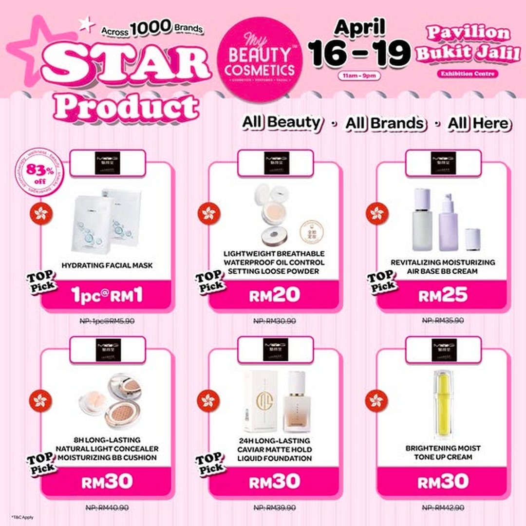 My-Beauty-Cosmetics-Expo-Pavilion-Bukit-Jalil 16–19 April 2026: My Beauty & Cosmetics Expo, Pavilion Bukit Jalil: Beauty Sale & Promotion Event with Facial Masks from RM1 and Exclusive Rewards