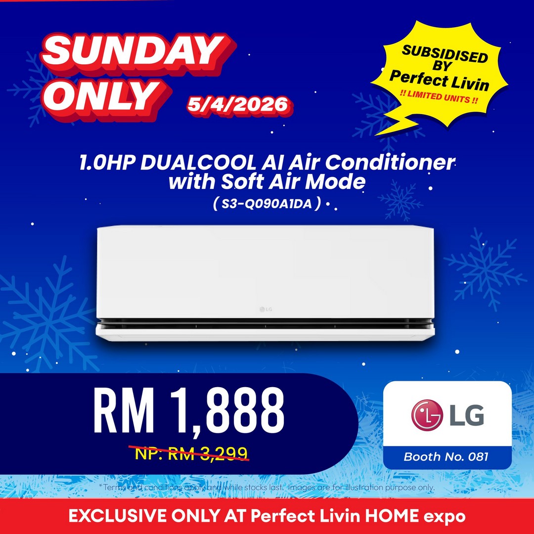 Perfect-Livin-Home-Expo-Aircond-Deals-at-IOI-City-Mall-Putrajaya-9 3–5 April 2026: Perfect Livin Home Expo Aircond Deals at IOI City Mall Putrajaya – Air Conditioner Promotion from RM599 with Top Brands Sale