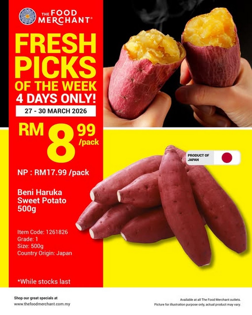 The-Food-Merchant-Beni-Haruka-Sweet-Potato-Fresh-Picks-of-the-Week 27-30 March 2026: The Food Merchant: Beni Haruka Sweet Potato Fresh Picks of the Week: Limited Time Promotion