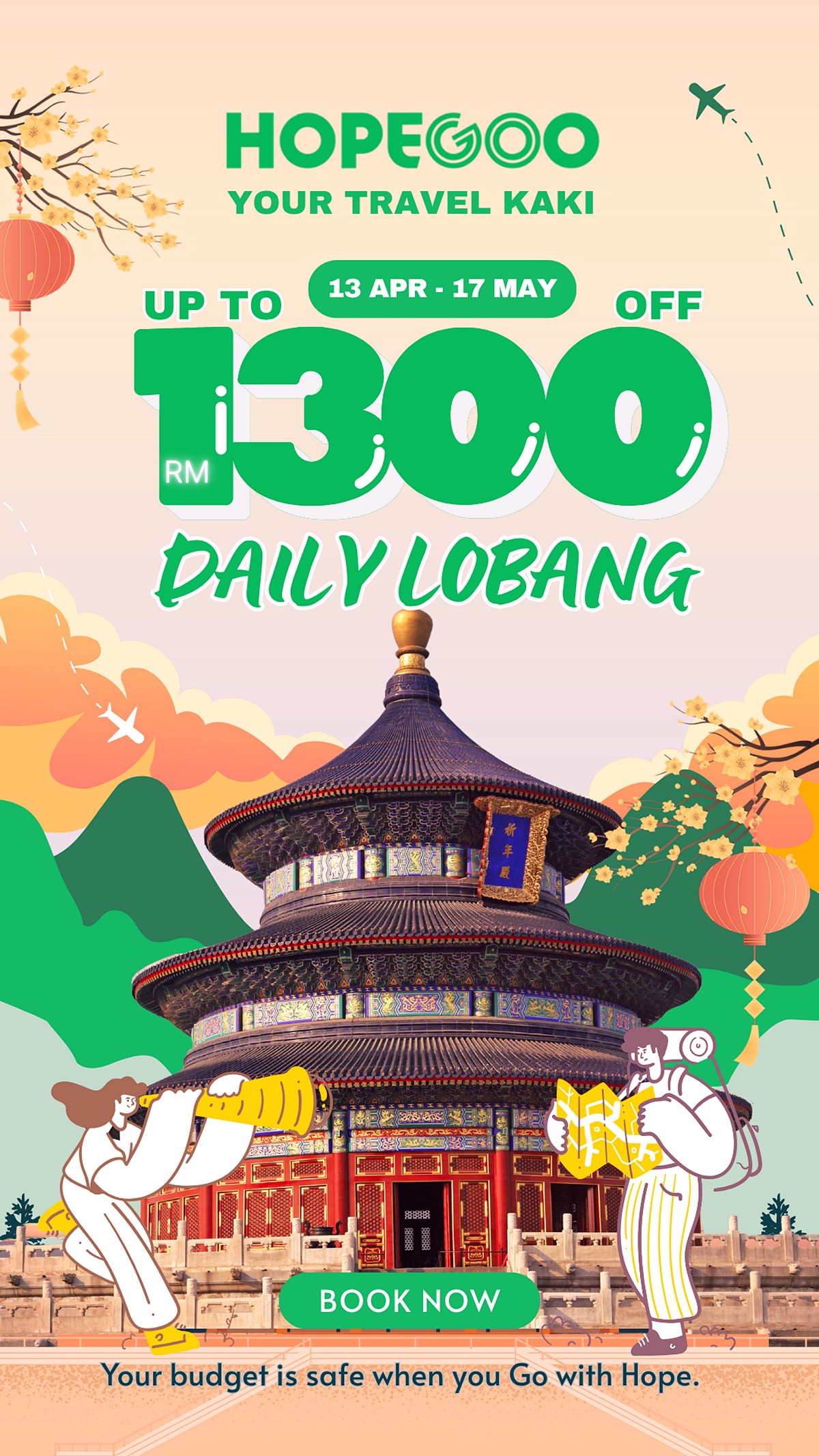 Hopegoo-Grand-Launch-IG-Story Now till 17 May 2026: HopeGoo Daily Lobang Travel Promotion – RM1,300 Daily Vouchers & RM500 Weekend Deals