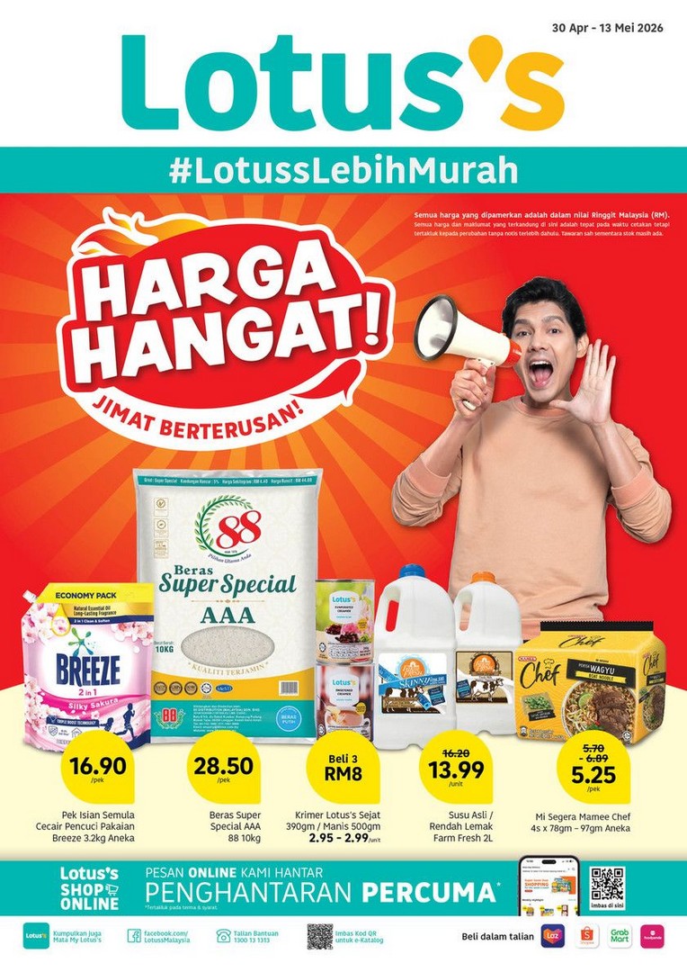 Lotuss-Malaysia-Harga-Hangat-Buy-1-Free-1-Promotion 30 April-13 May 2026: Lotus’s Malaysia Harga Hangat & Buy 1 Free 1 Promotion Catalogue, Massive Grocery Savings, Fresh Produce Deals & Household Discounts