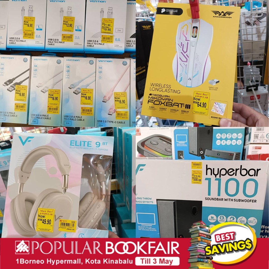 POPULAR-Bookfair-@-1-Borneo-Hypermall-10 Now till 3 May 2026: POPULAR Bookfair @ 1 Borneo Hypermall, Kota Kinabalu – Book Promotion & Big Savings on Books, Gadgets and Stationery Sale Event in Sabah