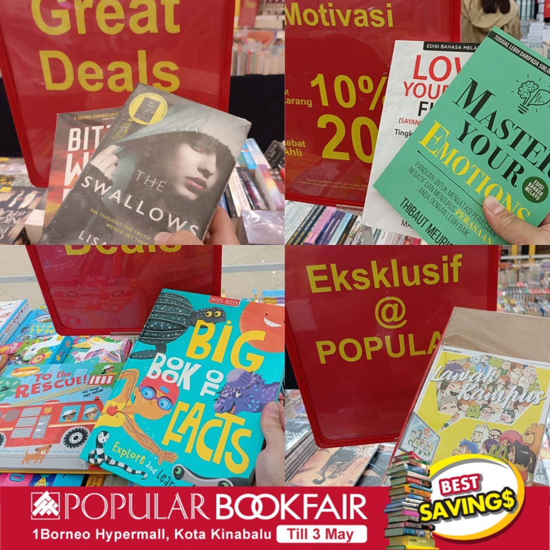 POPULAR-Bookfair-@-1-Borneo-Hypermall-4 Now till 3 May 2026: POPULAR Bookfair @ 1 Borneo Hypermall, Kota Kinabalu – Book Promotion & Big Savings on Books, Gadgets and Stationery Sale Event in Sabah