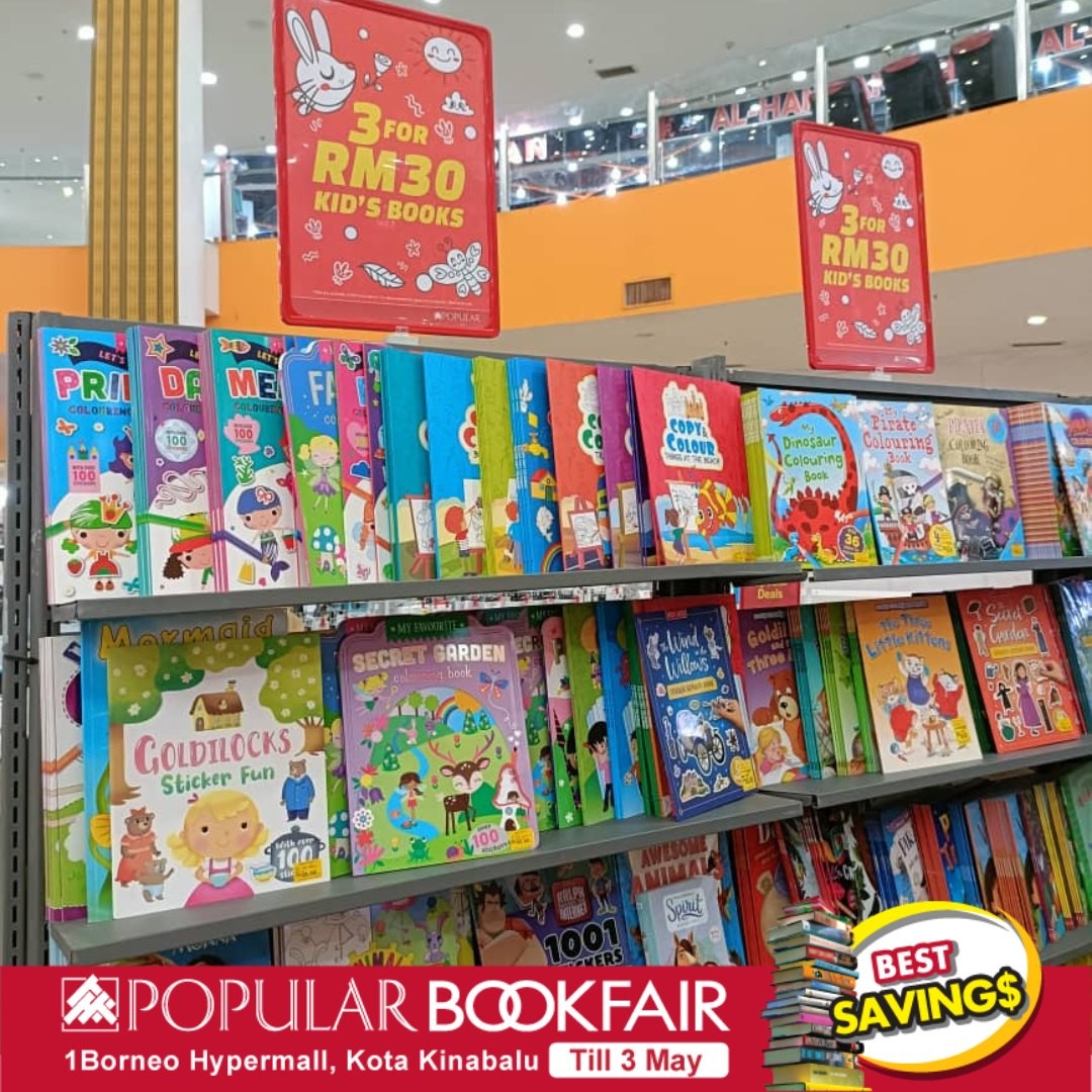 POPULAR-Bookfair-@-1-Borneo-Hypermall-7 Now till 3 May 2026: POPULAR Bookfair @ 1 Borneo Hypermall, Kota Kinabalu – Book Promotion & Big Savings on Books, Gadgets and Stationery Sale Event in Sabah