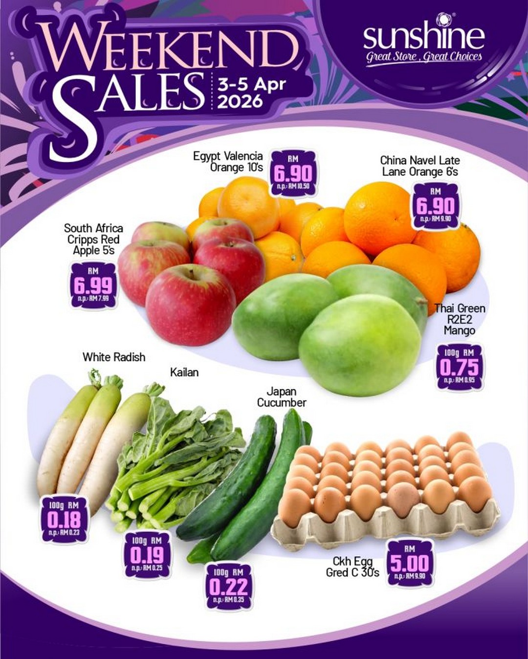 Sunshine-Hypermarket-Sunshine-Weekend-Sale 3-5 April 2026: Sunshine Hypermarket: Sunshine Weekend Sale – Amazing Deals on Fresh Groceries, Pantry Essentials & Household Needs