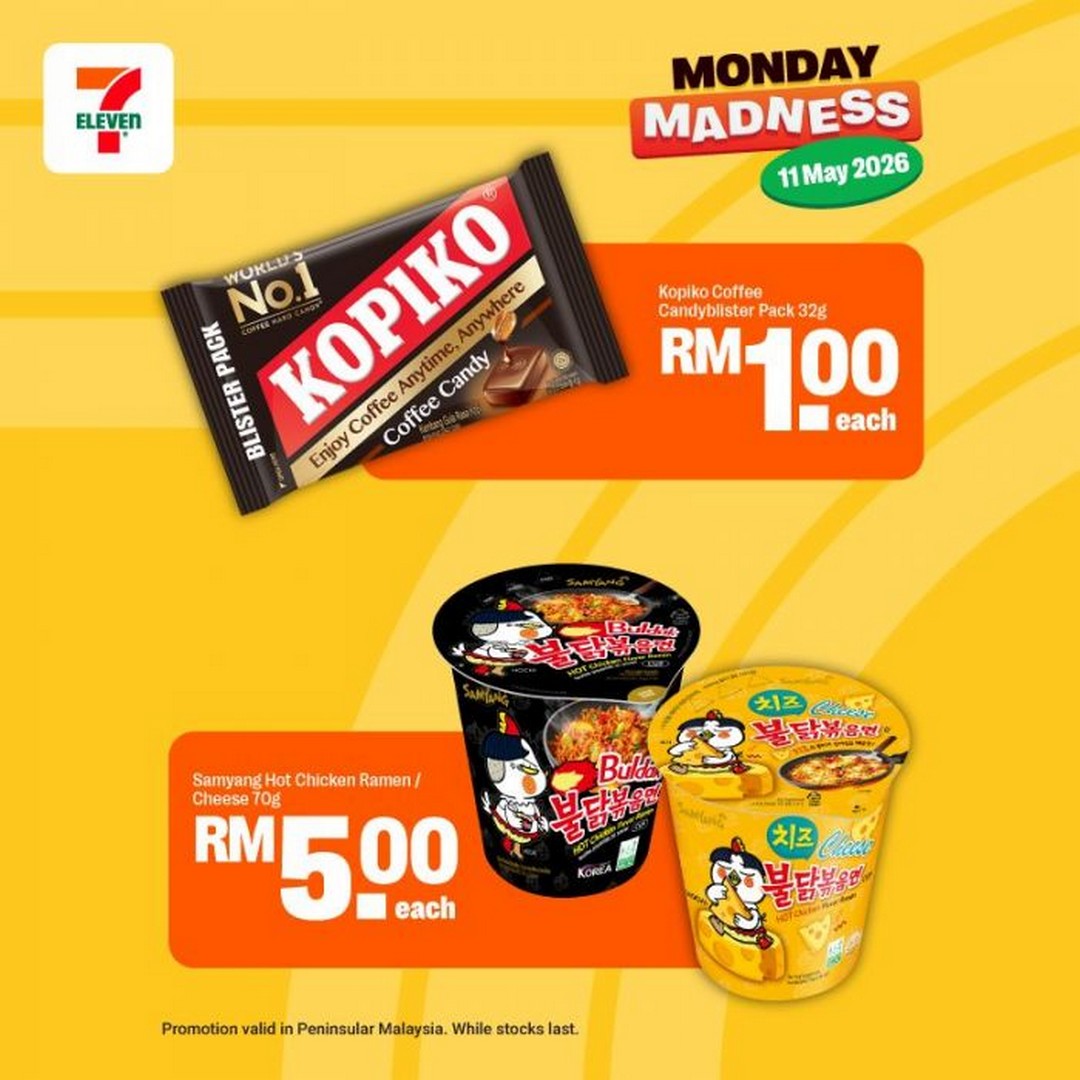 7-Eleven-Malaysia-Monday-Madness-Promotion-12-1 11 May 2026: 7-Eleven Malaysia Monday Madness Promotion: Buy 1 Free 1, RM1 Deals & Budget-Friendly Convenience Store Savings Sale