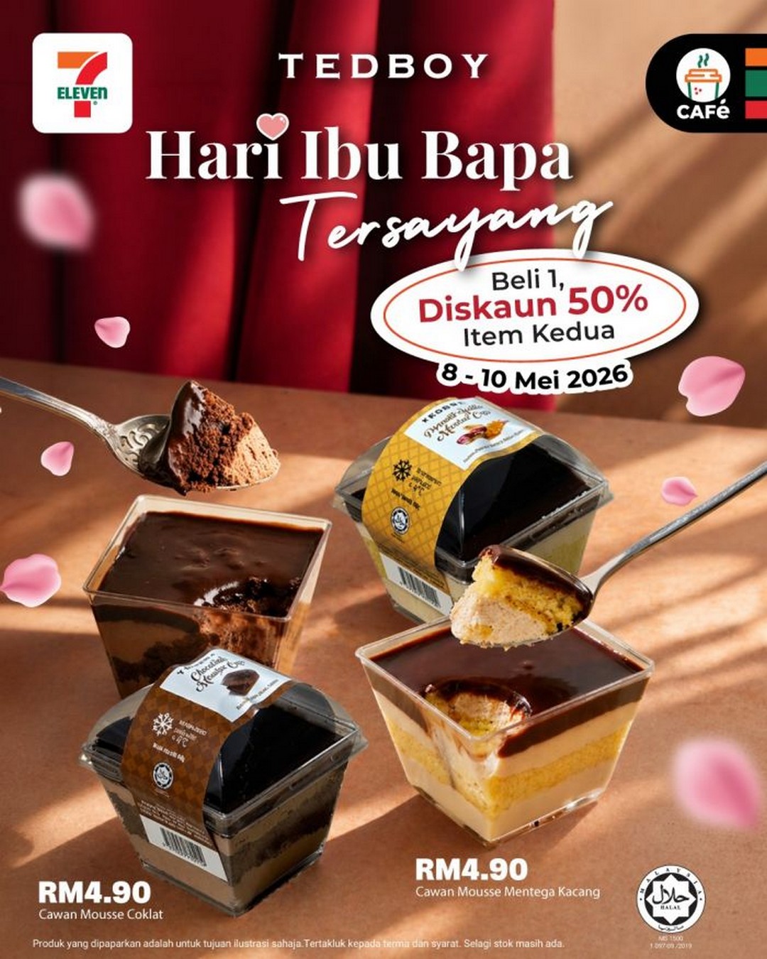 7-Eleven-Malaysia-x-Tedboy-Mothers-Day-Parents-Day-Special-Promotion 8-10 May 2026: 7-Eleven Malaysia x Tedboy: Mother's Day & Parents’ Day Special Promotion – 50% OFF Second Mousse Cake Deal Across Participating 7CAFÉ Outlets