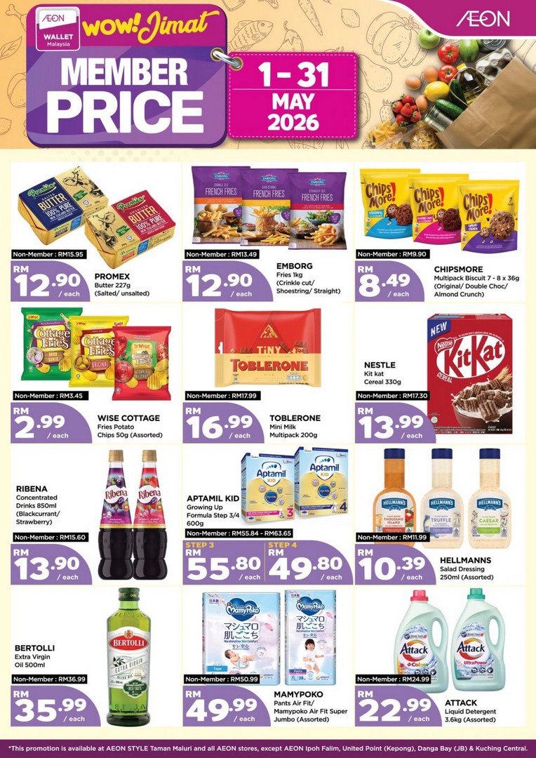 AEON-Malaysia-WOW-Jimat-Member-Prices-Grocery-Sale-Promotion 1-31 May 2026: AEON Malaysia WOW! Jimat Member Prices Grocery Sale Promotion: Monthly Member-Exclusive Savings on Household Essentials and Groceries