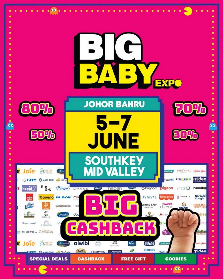BIG-Baby-Expo-Mid-Valley-Southkey-Baby-Maternity-Sale 5–7 June 2026: BIG Baby Expo Mid Valley Southkey: Baby & Maternity Sale Event with Up to 80% OFF, Cashback Deals and Free Gifts in Johor Bahru