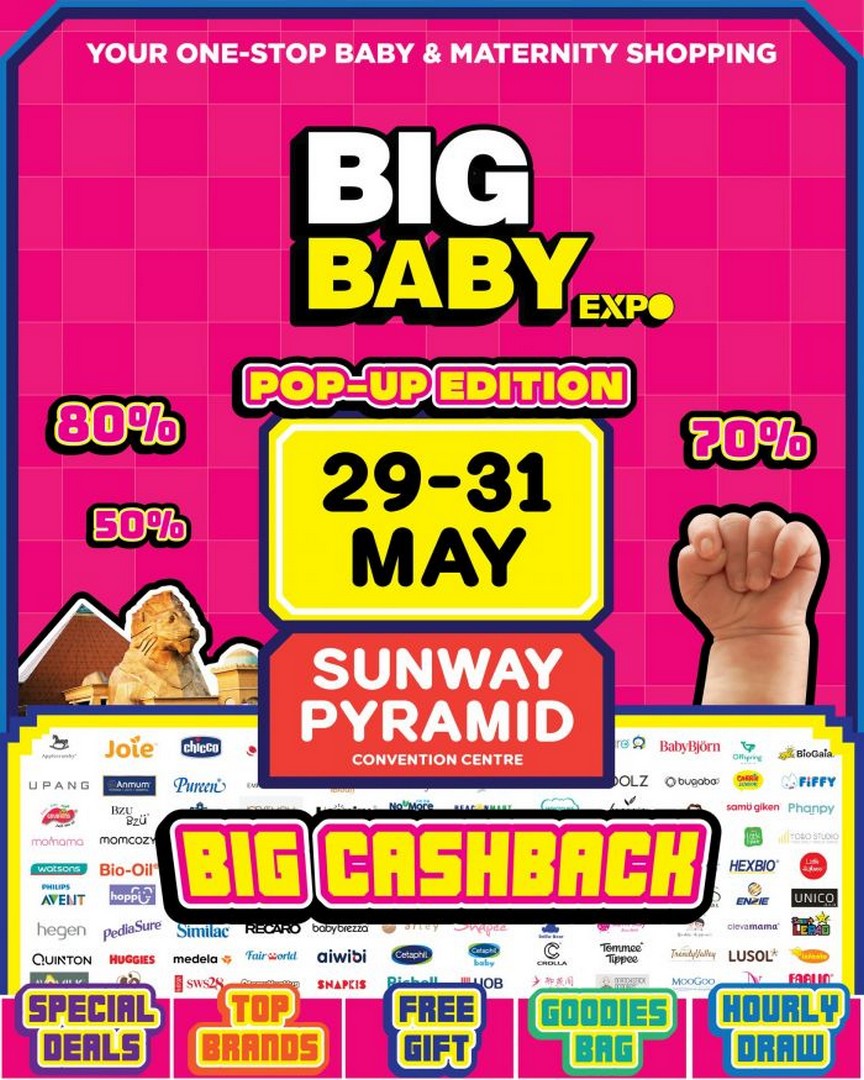 BIG-Baby-Expo-Pop-Up-Edition-at-Sunway-Pyramid-Convention-Centre 29-31 May 2026: BIG Baby Expo Pop-Up Edition at Sunway Pyramid Convention Centre, Massive Baby & Maternity Sale with Up to 80% OFF, Cashback, Free Gifts & Hourly Prizes