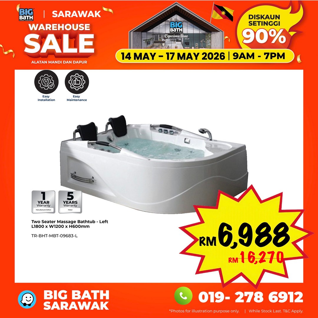 Big-Bath-Malaysia-Sarawak-Warehouse-Sale-12 14-17 May 2026: Big Bath Malaysia Sarawak Warehouse Sale: Last Chance Warehouse Deals in Kuching with Prices From RM10, Daily Star Buys & Limited Voucher Giveaway