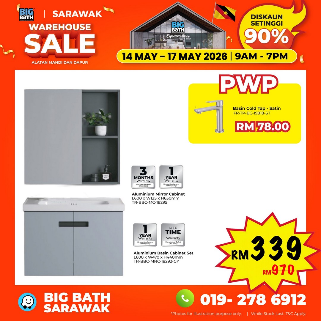 Big-Bath-Malaysia-Sarawak-Warehouse-Sale-14 14-17 May 2026: Big Bath Malaysia Sarawak Warehouse Sale: Last Chance Warehouse Deals in Kuching with Prices From RM10, Daily Star Buys & Limited Voucher Giveaway