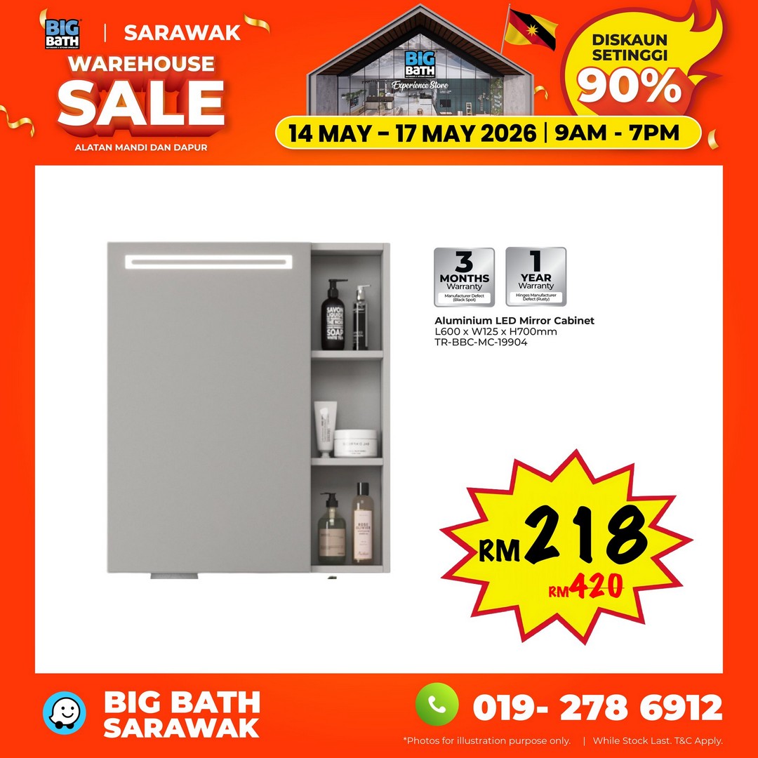 Big-Bath-Malaysia-Sarawak-Warehouse-Sale-16 14-17 May 2026: Big Bath Malaysia Sarawak Warehouse Sale: Last Chance Warehouse Deals in Kuching with Prices From RM10, Daily Star Buys & Limited Voucher Giveaway
