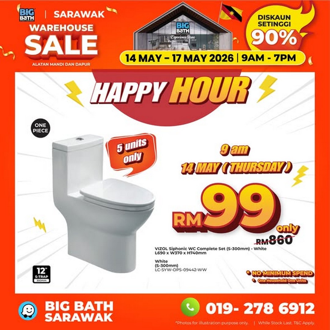 Big-Bath-Malaysia-Sarawak-Warehouse-Sale-2 14-17 May 2026: Big Bath Malaysia Sarawak Warehouse Sale: Last Chance Warehouse Deals in Kuching with Prices From RM10, Daily Star Buys & Limited Voucher Giveaway