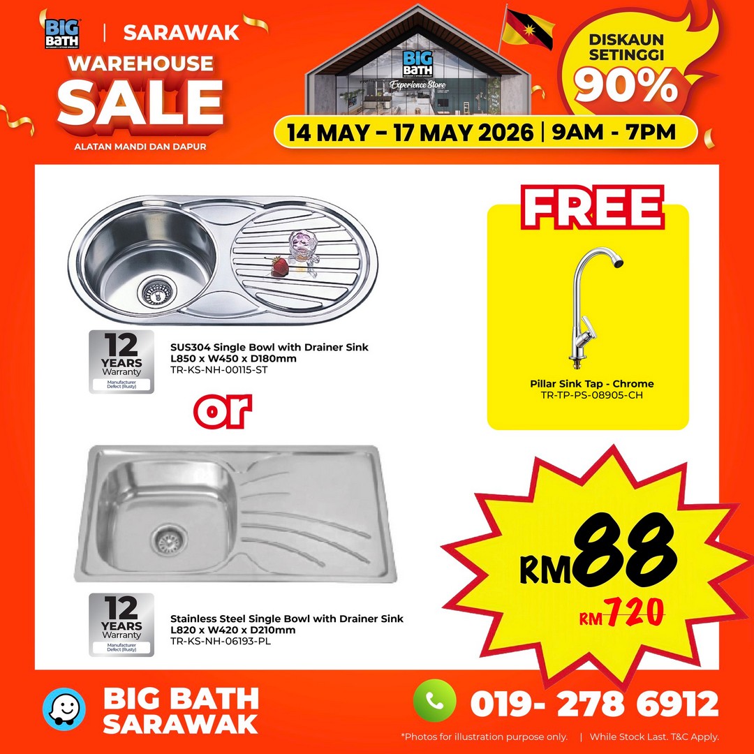 Big-Bath-Malaysia-Sarawak-Warehouse-Sale-20 14-17 May 2026: Big Bath Malaysia Sarawak Warehouse Sale: Last Chance Warehouse Deals in Kuching with Prices From RM10, Daily Star Buys & Limited Voucher Giveaway