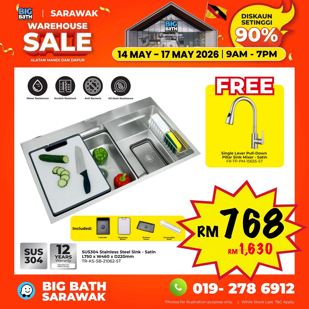 Big-Bath-Malaysia-Sarawak-Warehouse-Sale-21 14-17 May 2026: Big Bath Malaysia Sarawak Warehouse Sale: Last Chance Warehouse Deals in Kuching with Prices From RM10, Daily Star Buys & Limited Voucher Giveaway
