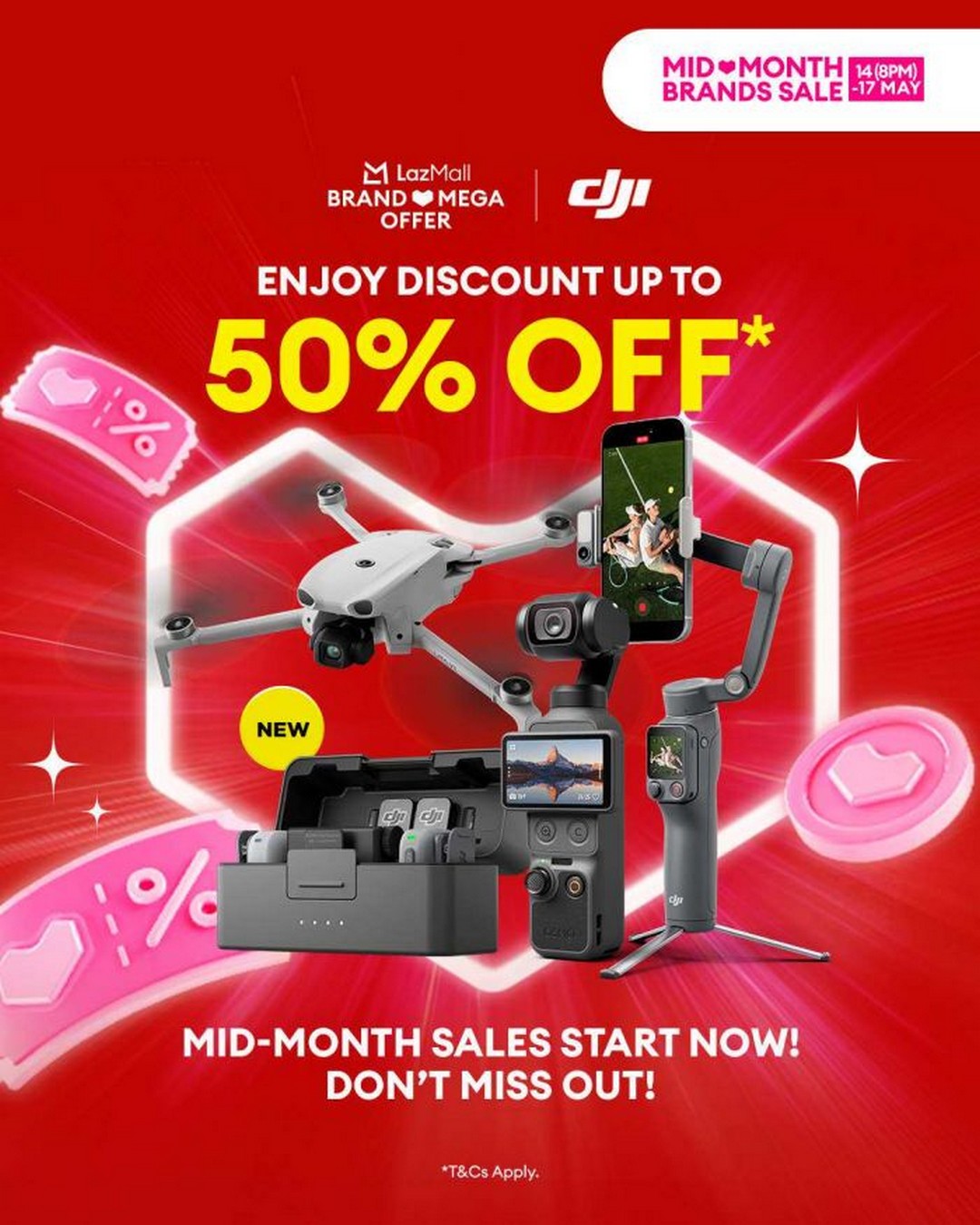 DJI-Lazada-Mid-Month-Sale-Malaysia-–-Enjoy-Up-to-50-OFF 14-17 May 2026: DJI Lazada Mid Month Sale Malaysia – Enjoy Up to 50% OFF DJI Cameras, Drones, Audio Gear and Creator Essentials Online Promotion