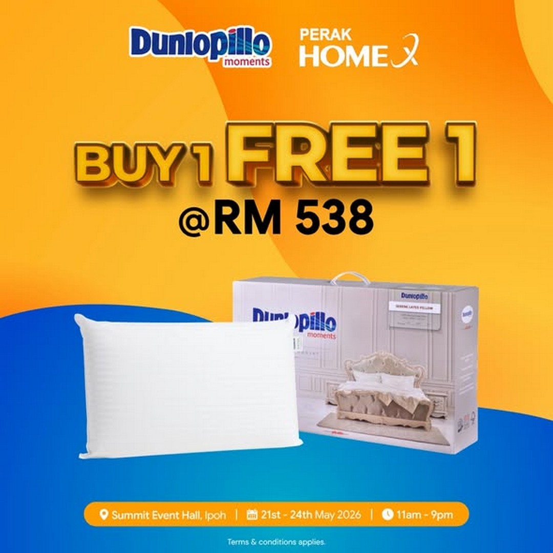 Dunlopillo-Malaysia-Ipoh-Mattress-Roadshow-Deals-3 21–24 May 2026: Dunlopillo Malaysia, Ipoh Mattress Roadshow Deals at Summit Event Hall, Promotion with Buy 1 Free 1, Free Bedframe and 0% Interest Installment