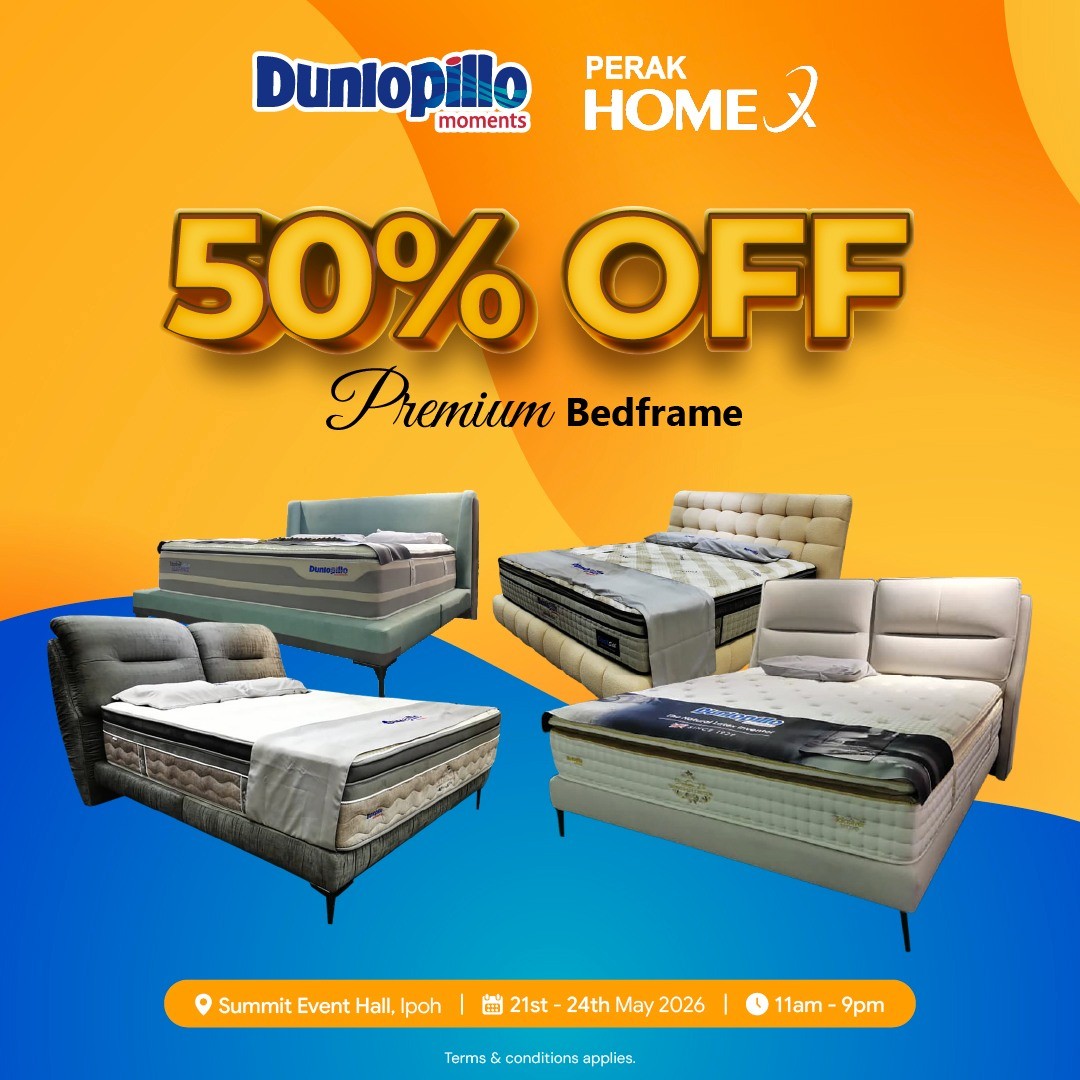 Dunlopillo-Malaysia-Ipoh-Mattress-Roadshow-Deals-7 21–24 May 2026: Dunlopillo Malaysia, Ipoh Mattress Roadshow Deals at Summit Event Hall, Promotion with Buy 1 Free 1, Free Bedframe and 0% Interest Installment