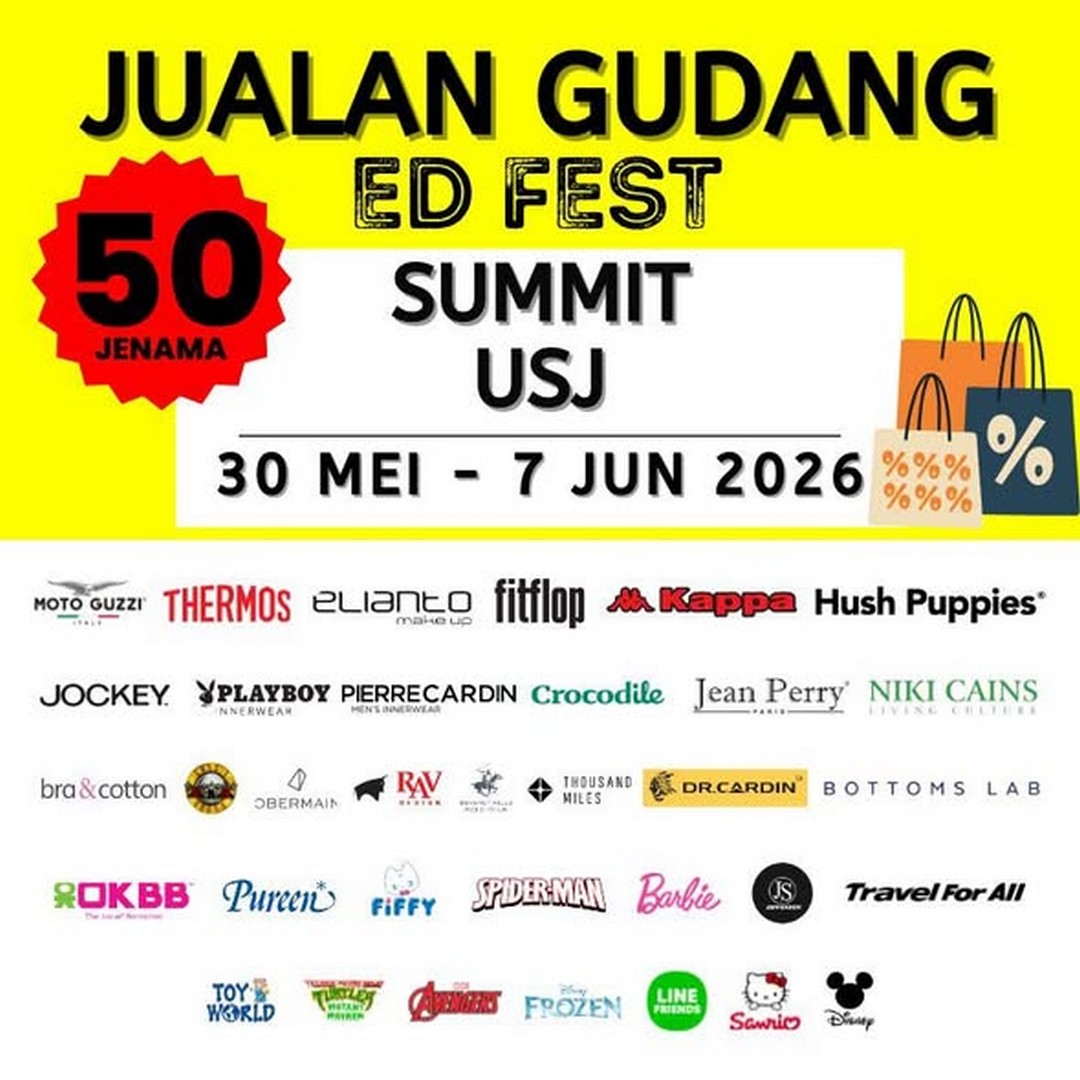 ED-Labels-Malaysia-Raya-Haji-Warehouse-Sale 30 May–7 June 2026: ED Labels Malaysia Raya Haji Warehouse Sale at Summit USJ, Massive Brand Clearance Shopping Event