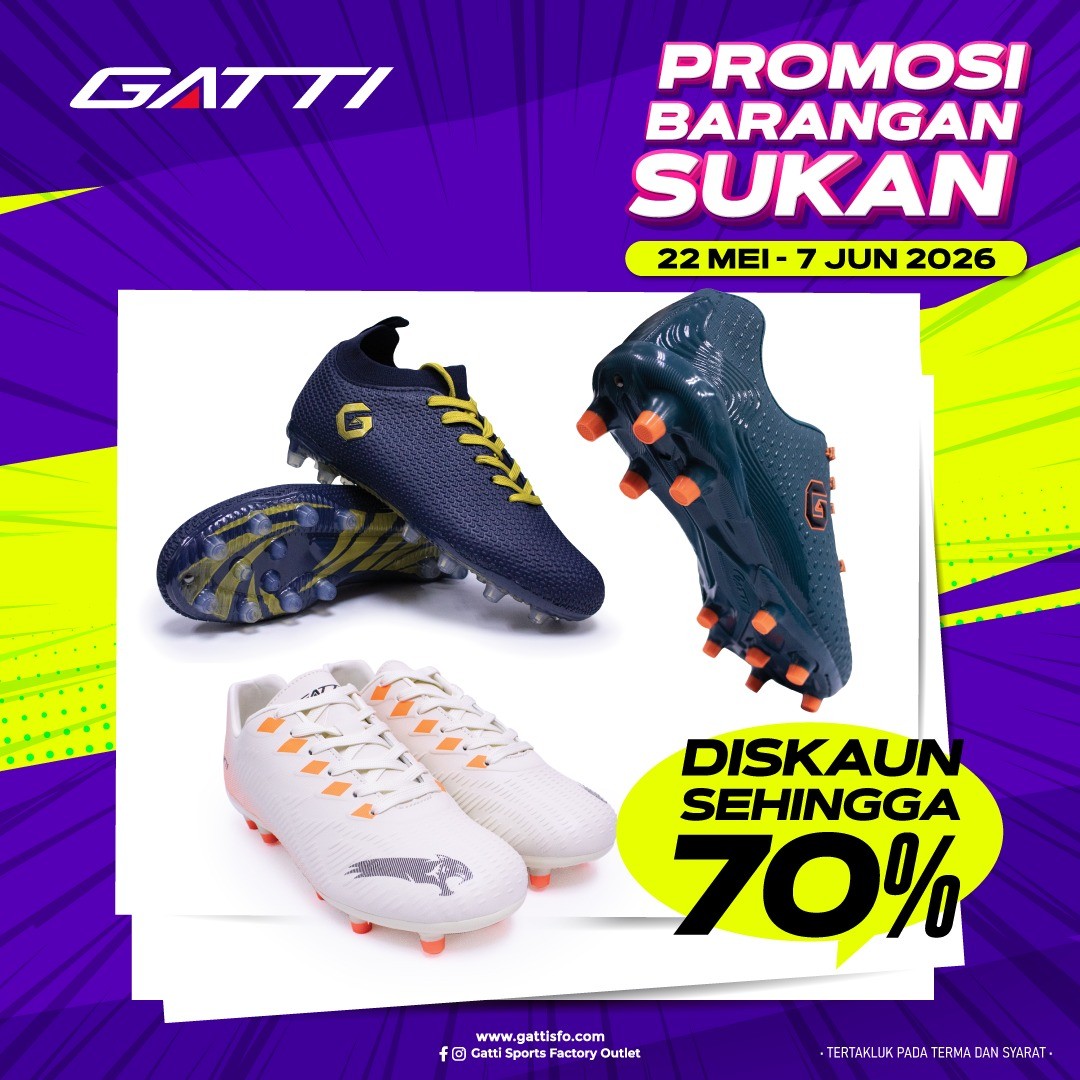 Gatti-Sports-Factory-Outlet-Johor-Bahru-Mega-Sports-Clearance-Sale-15 22 May 2026 – 7 June 2026: Gatti Sports Factory Outlet, Johor Bahru Mega Sports Clearance Sale Up To 70% Off: Adidas, Puma, Asics, Lotto & More at Angsana Johor Bahru Mall