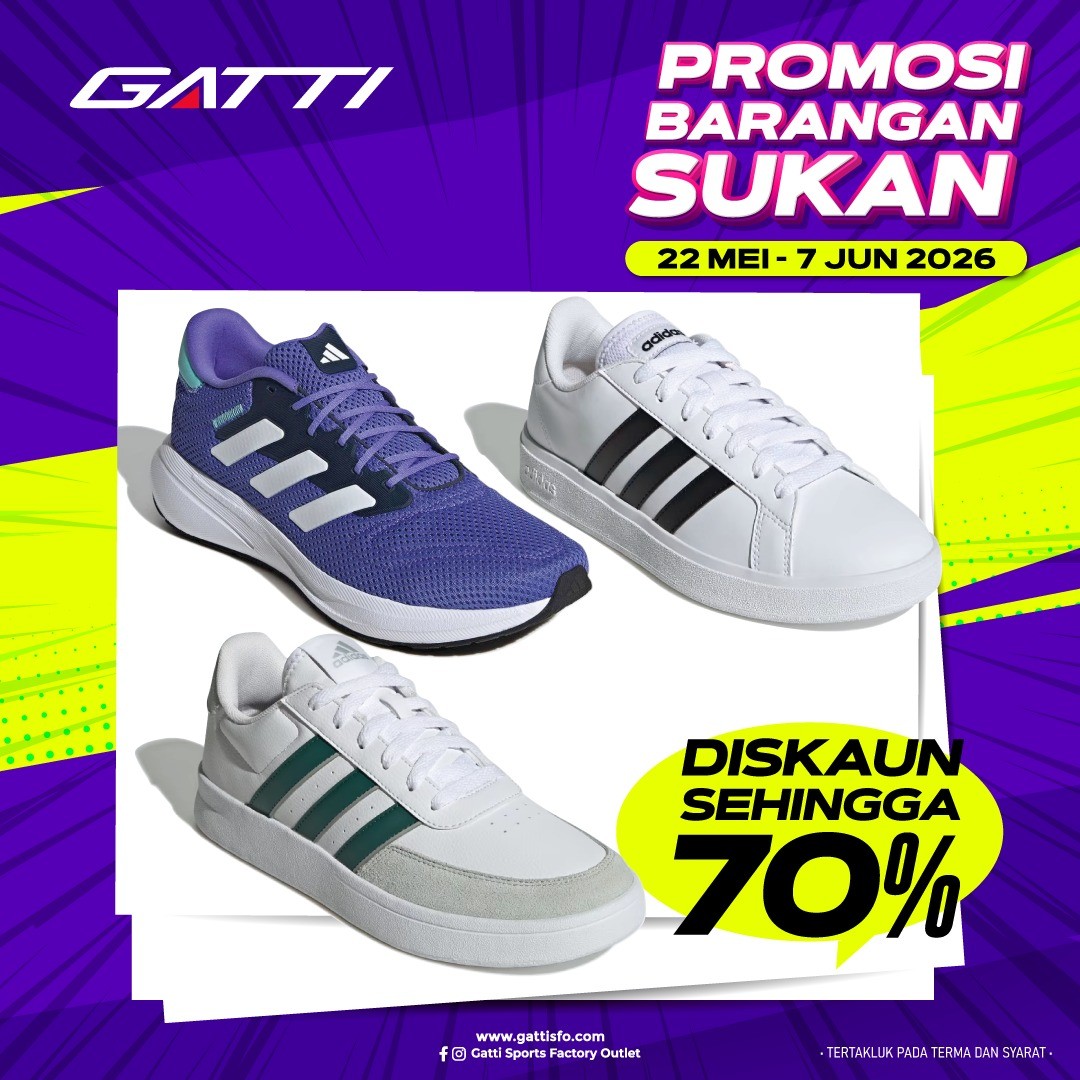 Gatti-Sports-Factory-Outlet-Johor-Bahru-Mega-Sports-Clearance-Sale-16 22 May 2026 – 7 June 2026: Gatti Sports Factory Outlet, Johor Bahru Mega Sports Clearance Sale Up To 70% Off: Adidas, Puma, Asics, Lotto & More at Angsana Johor Bahru Mall