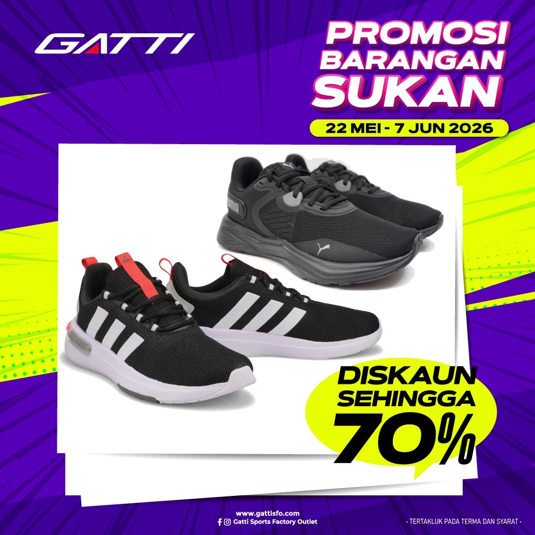 Gatti-Sports-Factory-Outlet-Johor-Bahru-Mega-Sports-Clearance-Sale-17 22 May 2026 – 7 June 2026: Gatti Sports Factory Outlet, Johor Bahru Mega Sports Clearance Sale Up To 70% Off: Adidas, Puma, Asics, Lotto & More at Angsana Johor Bahru Mall
