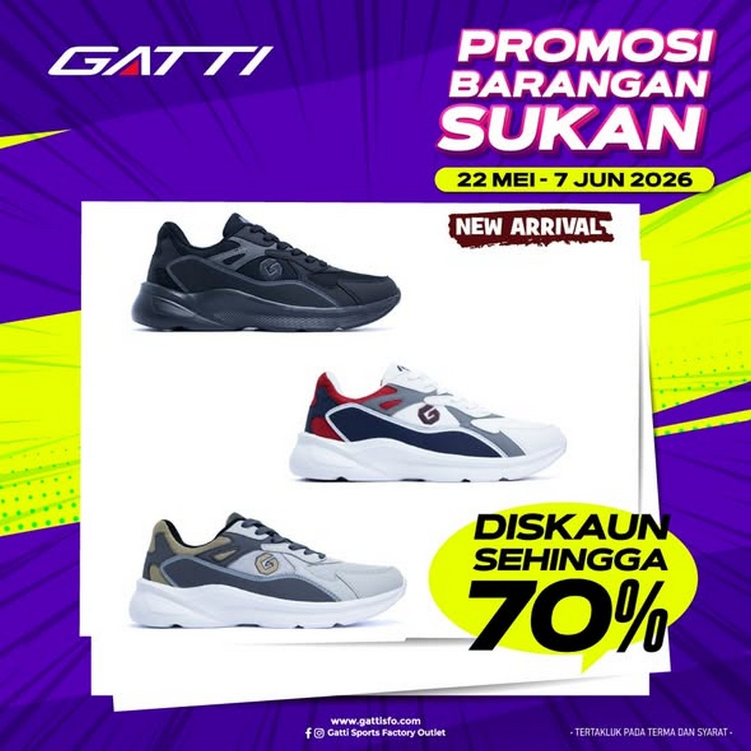 Gatti-Sports-Factory-Outlet-Johor-Bahru-Mega-Sports-Clearance-Sale-3 22 May 2026 – 7 June 2026: Gatti Sports Factory Outlet, Johor Bahru Mega Sports Clearance Sale Up To 70% Off: Adidas, Puma, Asics, Lotto & More at Angsana Johor Bahru Mall