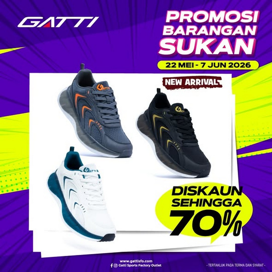 Gatti-Sports-Factory-Outlet-Johor-Bahru-Mega-Sports-Clearance-Sale-4 22 May 2026 – 7 June 2026: Gatti Sports Factory Outlet, Johor Bahru Mega Sports Clearance Sale Up To 70% Off: Adidas, Puma, Asics, Lotto & More at Angsana Johor Bahru Mall