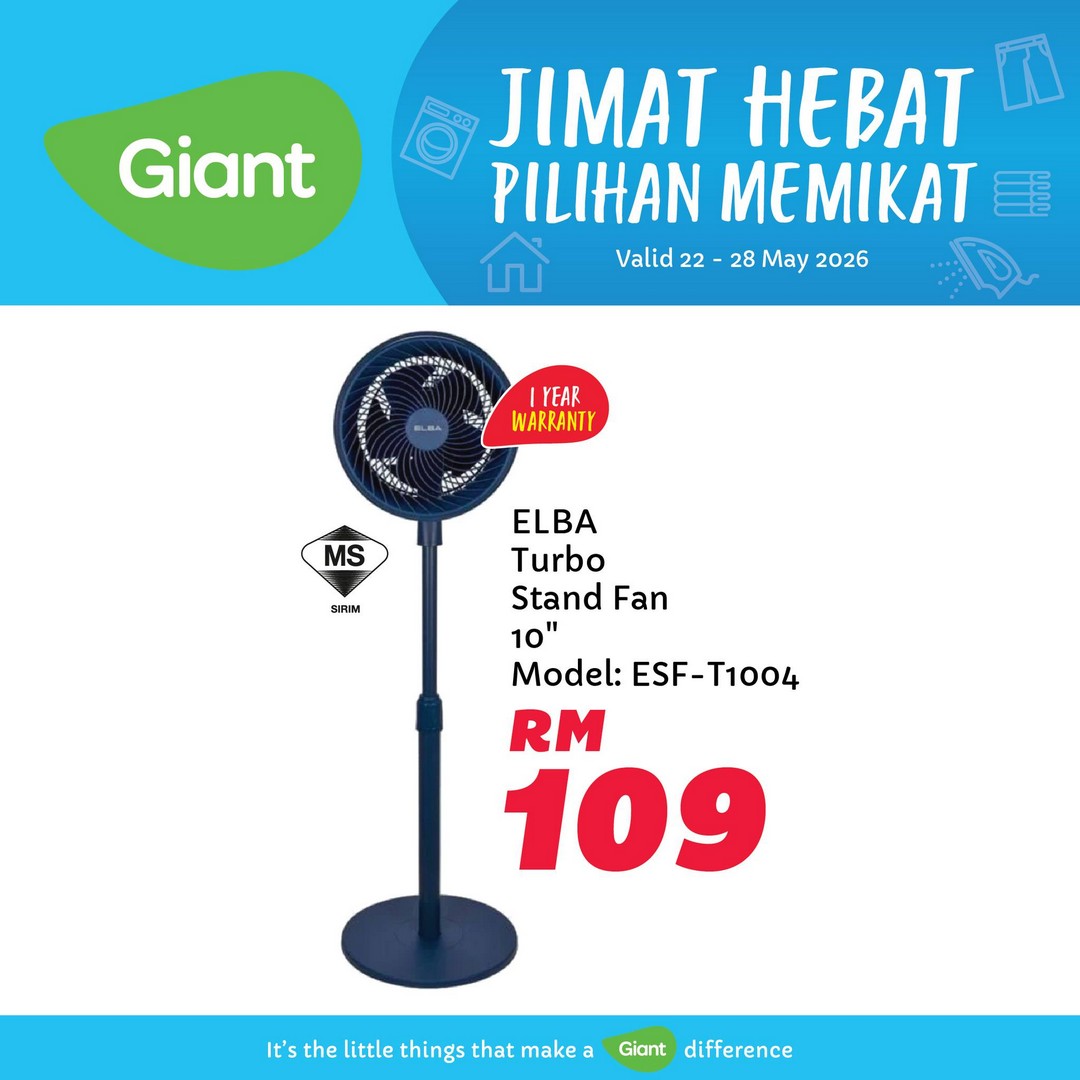 Giant-Malaysia-Home-Essentials-Promotion-with-Hot-Deals-4 22-28 May 2026: Giant Malaysia Home Essentials Promotion with Hot Deals on Blenders, Rice Cookers, Fans and More