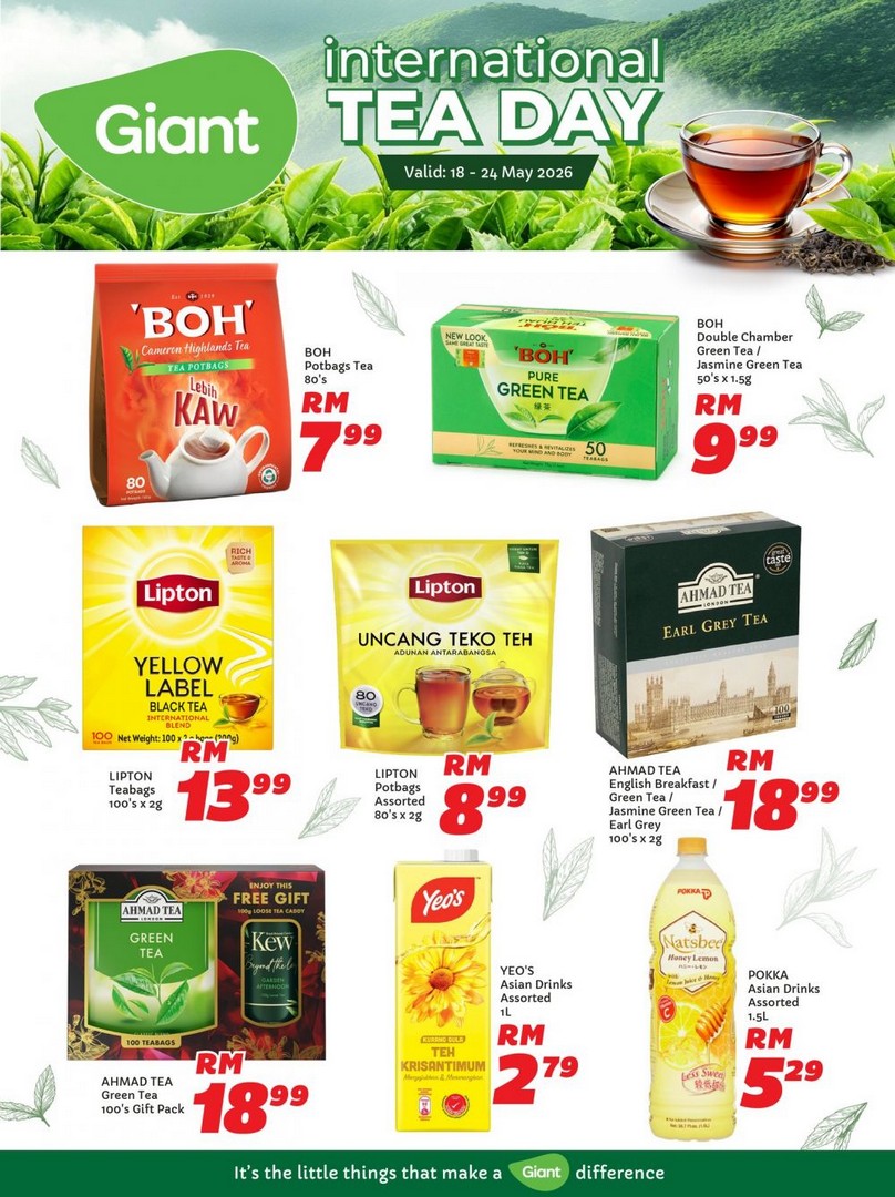 Giant-Malaysia-International-Tea-Day-Celebration 18–24 May 2026: Giant Malaysia International Tea Day Celebration: Tea Bag Promotion From RM7.99