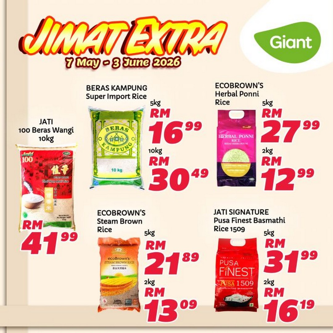 Giant-Malaysia-Rice-Promotion-Jimat-Extra-Sale 7 May – 3 June 2026: Giant Malaysia Rice Promotion Jimat Extra Sale: Affordable Everyday Rice Deals for Household Savings Across Malaysia