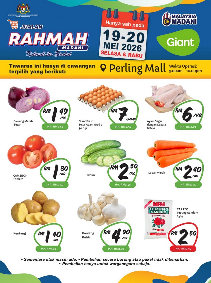 Giant-Perling-Mall-Jualan-Rahmah-Promotion 19-20 May 2026: Giant Perling Mall Jualan Rahmah Promotion: Massive Grocery Savings Starting from RM1.49, Fresh Essentials and Household Deals