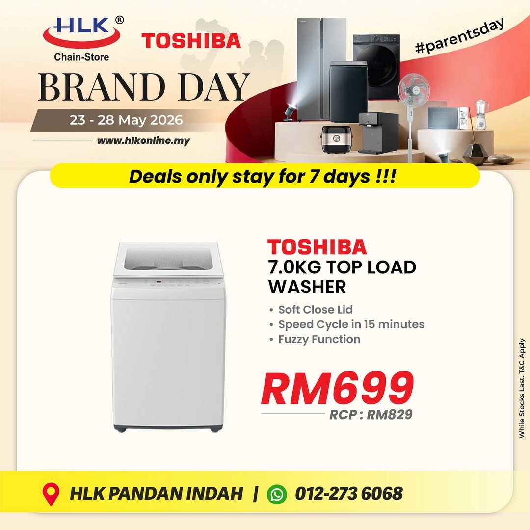 HLK-Malaysia-x-TOSHIBA-Parents-Day-Promotion-at-Pandan-Inda-4 23-28 May 2026: HLK Malaysia x TOSHIBA Parents Day Promotion at Pandan Indah with Special Deals on Home Appliances and Electronics