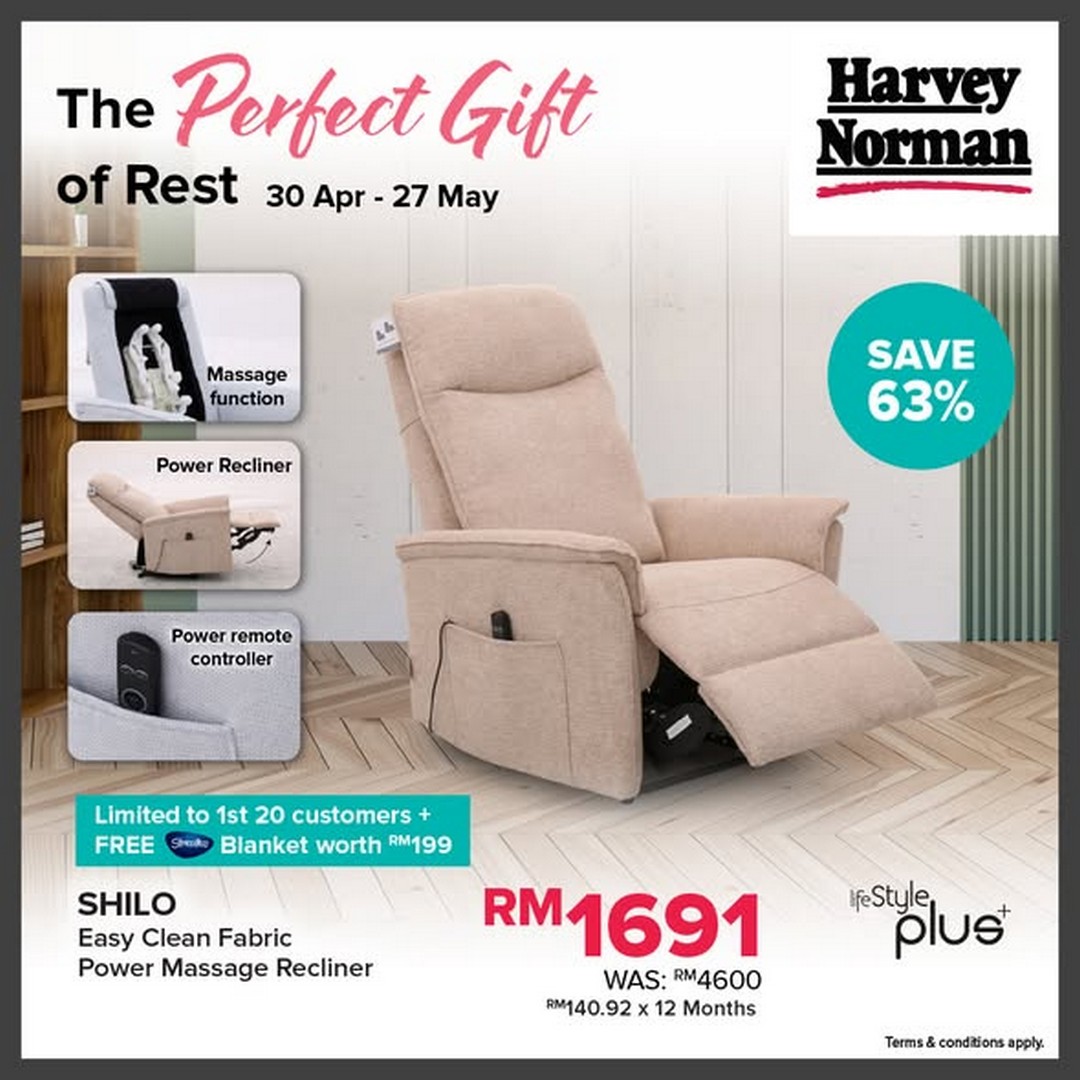 Harvey-Norman-Malaysia-Massage-and-Recliner-Chair-Promotion-3 30 April-27 May 2026: Harvey Norman Malaysia Massage and Recliner Chair Promotion with Up to 70% Off Plus Free Gift Giveaway