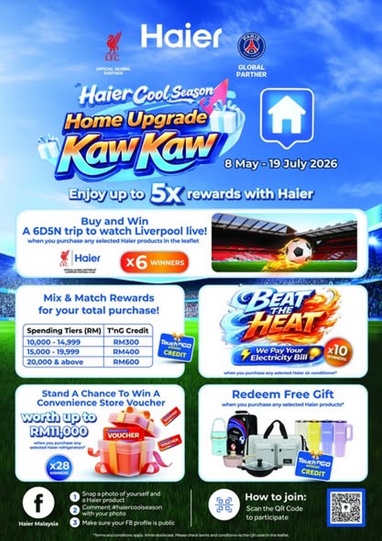 HomePro-Malaysia-Haier-Cool-Season-Home-Upgrade-Promotion 8 May–19 July 2026: HomePro Malaysia Haier Cool Season Home Upgrade Promotion with Rewards, Lucky Draws, TNG Credits and Exclusive Gifts