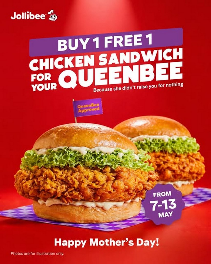 Jollibee-Malaysia-Mothers-Day-Buy-1-Free-1-Chicken-Sandwich-Promotion 7-13 May 2026: Jollibee Malaysia Mother’s Day Buy 1 Free 1 Chicken Sandwich Promotion – Treat Mum to a Crispy Feast at Great Value