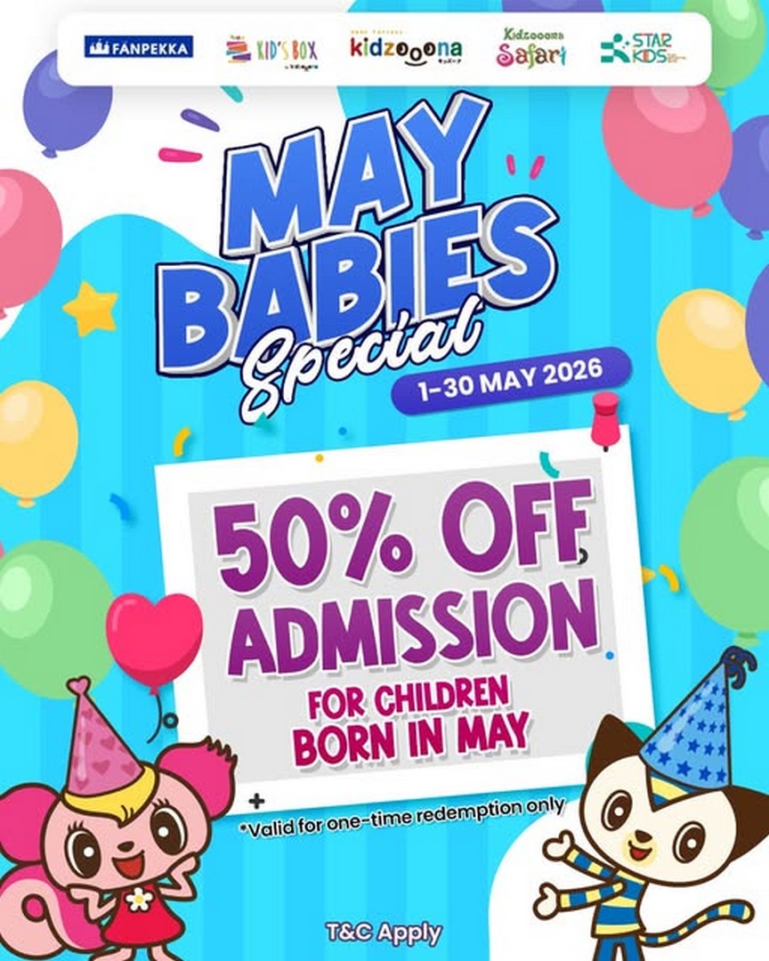 Kidzooona-Malaysia-May-Birthday-Promotion 1-30 May 2026: Kidzooona Malaysia May Birthday Promotion, Exclusive 50% OFF Admission for Birthday Babies Indoor Play Experience Deal