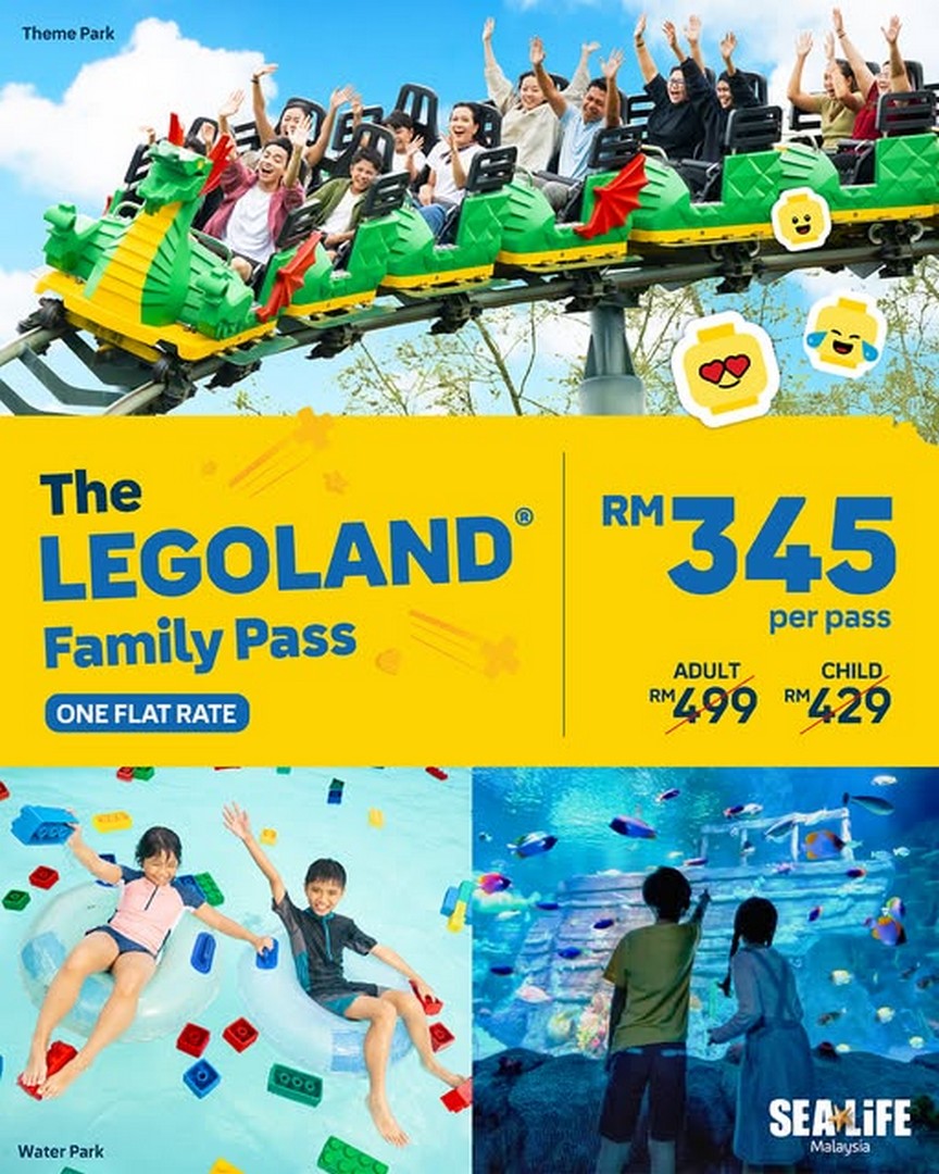 LEGOLAND-Malaysia-Family-Pass-Promotion 7 May 2026 onwards: LEGOLAND Malaysia Family Pass Promotion: Unlimited 3-Park Access for RM345 Family Deal Savings Up to 31%